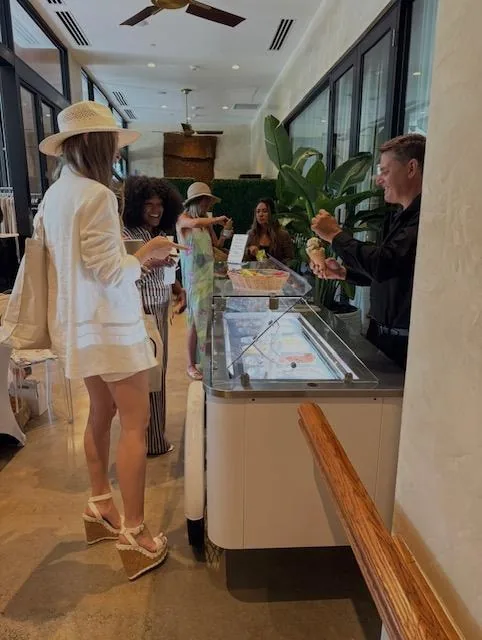 Retail buyers browsing the racks at a past Edit circuit market